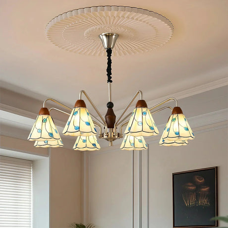 Solid Wood Frame Chandelier Detail