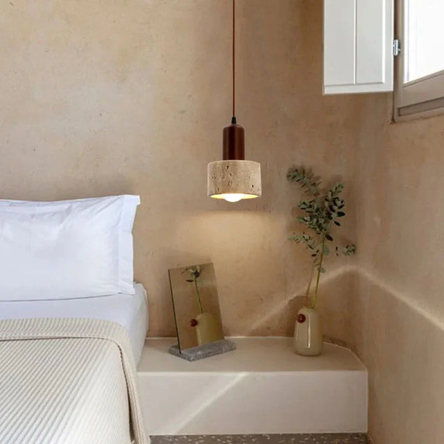 Wabi-sabi pendant light natural finish