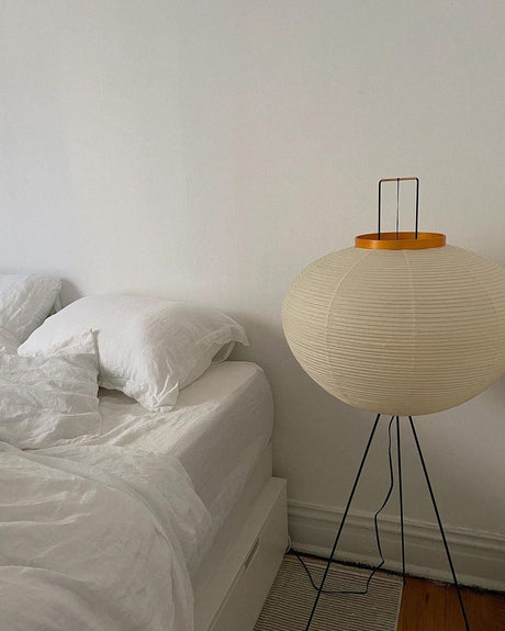 Kazumi Rice Paper Floor Lamp by OpalDwell Soft Ambient Glow OpalDwell