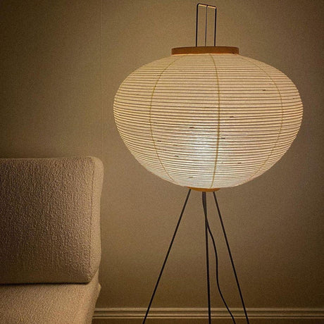 Kaze Rice Paper Floor Lamp - Japanese-Inspired Ambient Glow OpalDwell