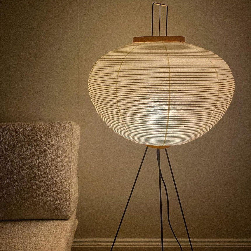 Kaze Rice Paper Floor Lamp - Japanese-Inspired Ambient Glow OpalDwell