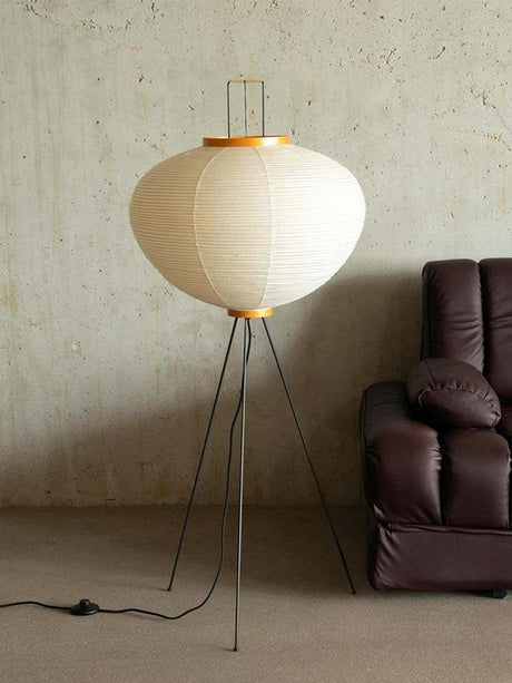 Kazumi Rice Paper Floor Lamp by OpalDwell Soft Ambient Glow OpalDwell