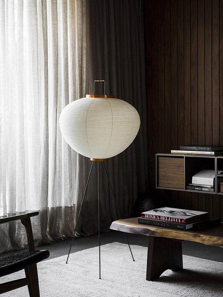 Kazumi Rice Paper Floor Lamp by OpalDwell Soft Ambient Glow OpalDwell