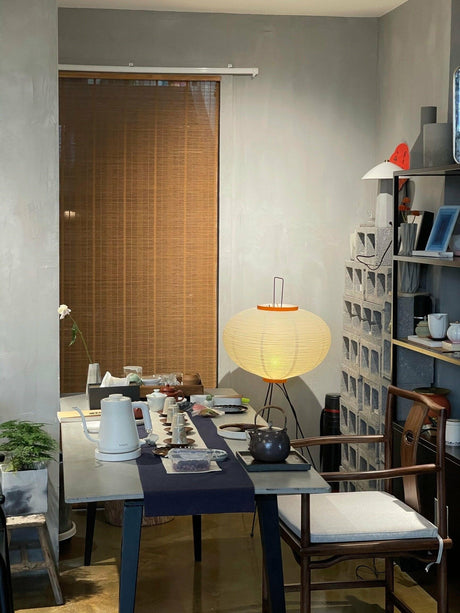 Kazumi Rice Paper Floor Lamp by OpalDwell Soft Ambient Glow OpalDwell