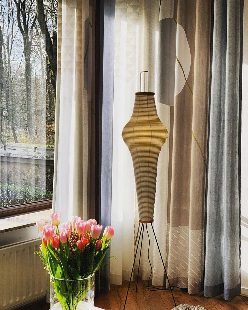 Kazumi Rice Paper Floor Lamp by OpalDwell Soft Ambient Glow OpalDwell