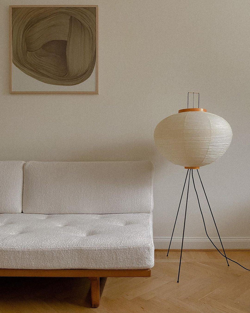 Kazumi Rice Paper Floor Lamp by OpalDwell Soft Ambient Glow OpalDwell