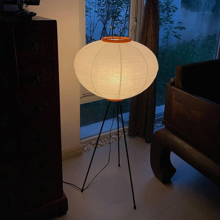 Rice Paper Floor Lamp Quiet Presence Decor