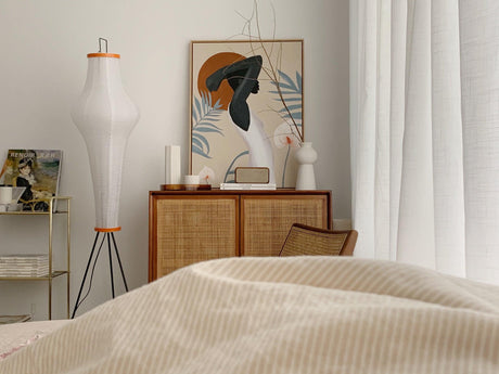 Rice Paper Floor Lamp Lifestyle Setting