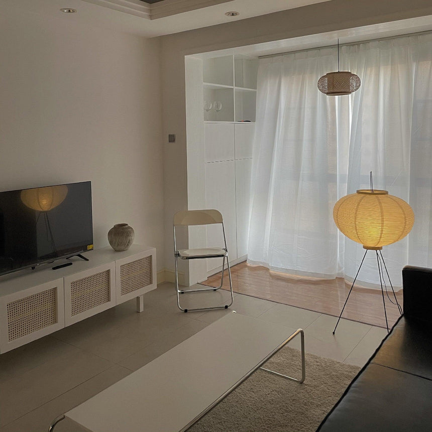 Kaze Rice Paper Floor Lamp - Japanese-Inspired Ambient Glow OpalDwell