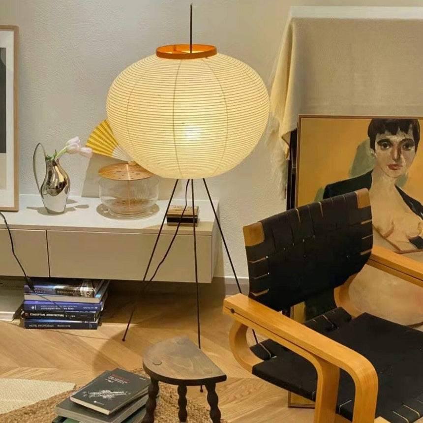 Kaze Rice Paper Floor Lamp - Japanese-Inspired Ambient Glow OpalDwell