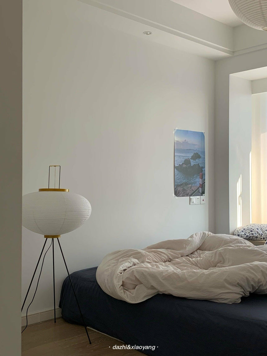 Kaze Rice Paper Floor Lamp - Japanese-Inspired Ambient Glow OpalDwell
