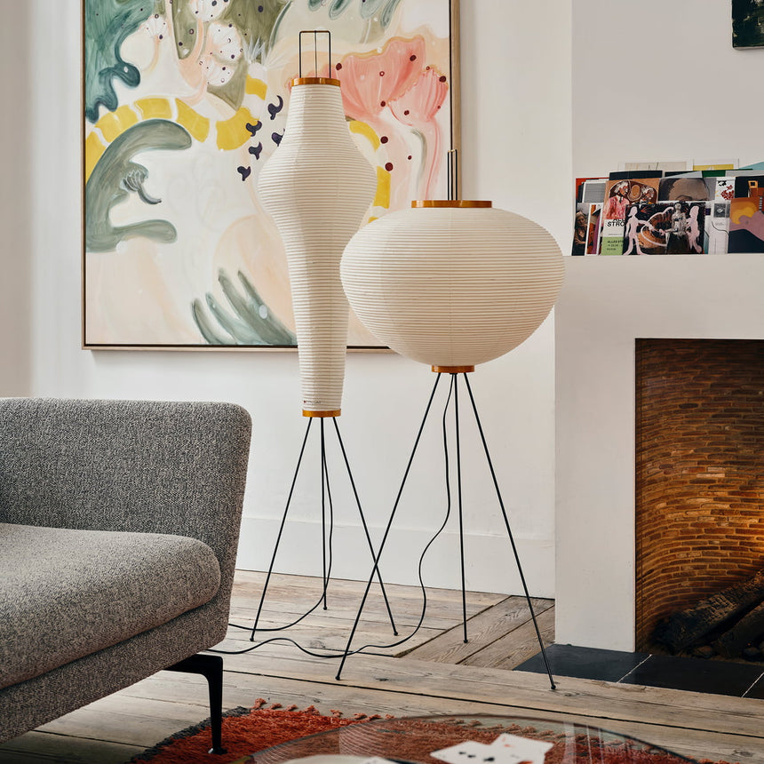 Kazumi Rice Paper Floor Lamp by OpalDwell Soft Ambient Glow OpalDwell