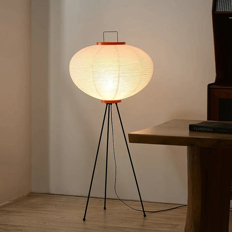 Kazumi Rice Paper Floor Lamp by OpalDwell Soft Ambient Glow OpalDwell