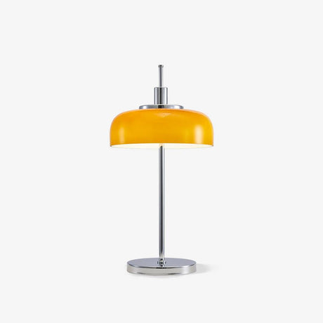 Table Lamp Orange Finish Detail View OpalDwell
