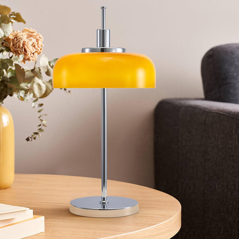 Modern Dome Table Lamp Minimalist Metal Glass