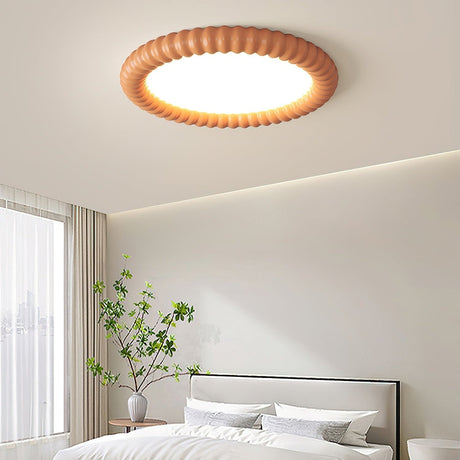 Ceiling Light Rippled Edge Silhouette Detail View - OroDwell