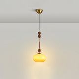 Italian Glass Pendant Lamp Close-up of Vintage Zipper Accent