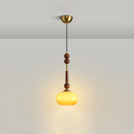 Italian Glass Pendant Lamp Close-up of Vintage Zipper Accent