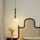 Italian Glass Pendant Lamp Close-up of Vintage Zipper Accent