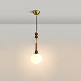 Italian Glass Pendant Lamp Close-up of Vintage Zipper Accent