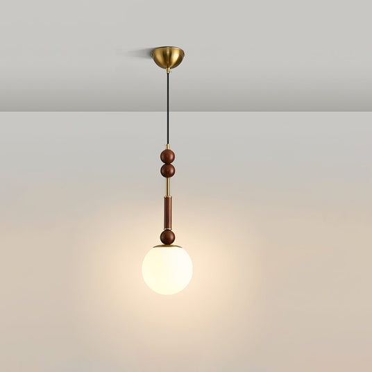 Italian Glass Pendant Lamp Close-up of Vintage Zipper Accent