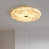 Asterra Classic Circular Round Alabaster Ceiling Lamp - OpalDwell