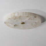 Asterra Classic Circular Round Alabaster Ceiling Lamp - OpalDwell