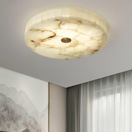 Alabaster Ceiling Light Classic Circular Design