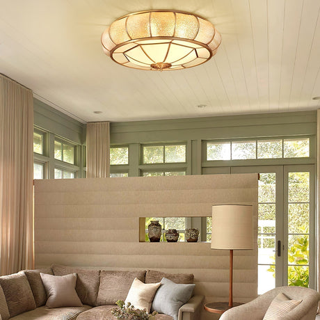 VerreTexture Ceiling Light Close-Up Detail - OroDwell