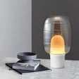 Glass Table Lamp Square Design for Bedroom