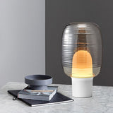 Glass Table Lamp Square Design for Bedroom