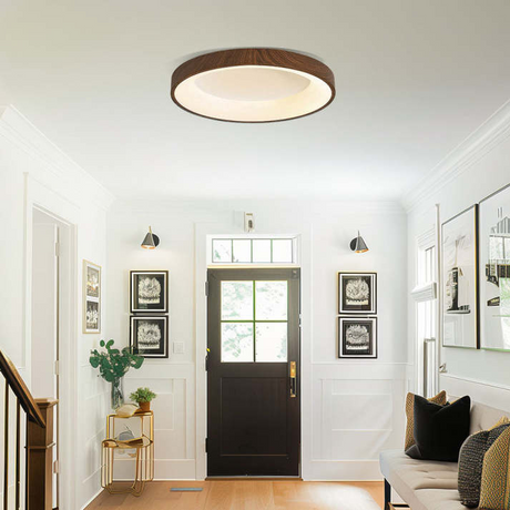 Natural wood ceiling light for rustic decor