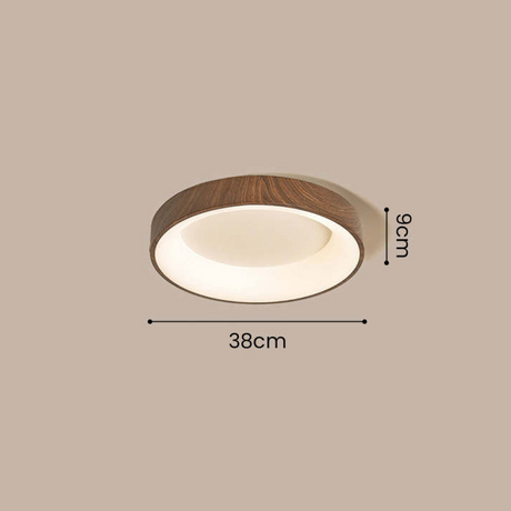Wood ceiling light size options diameter view