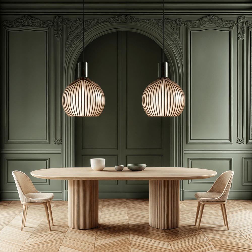 Bamboo pendant light for kitchen decor statement