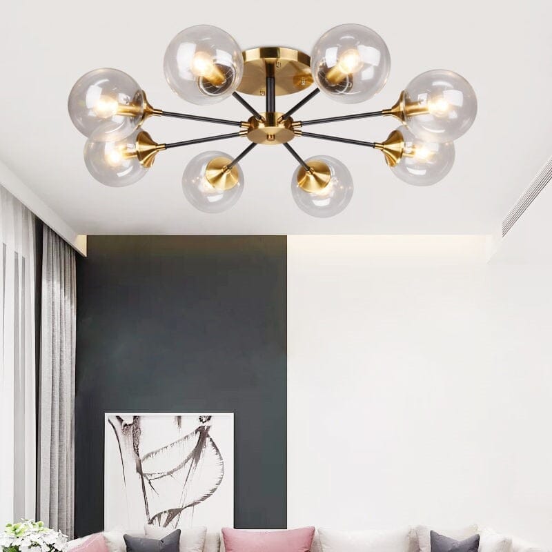 Jade Glass Chandelier with Anti-Corrosion Iron Body