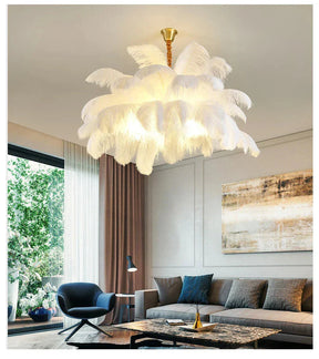 AstraFeather Handcrafted Pendant Chandelier for Living Room