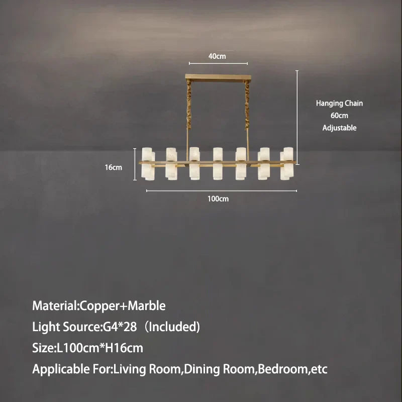 Gold finish pendant light for living rooms