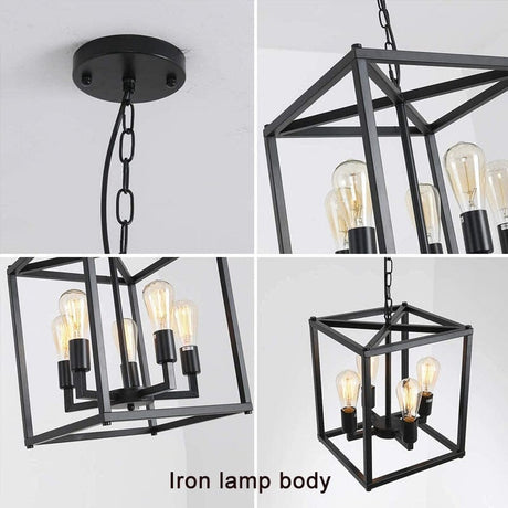 Iron Pendant Light Push Button Switch Design