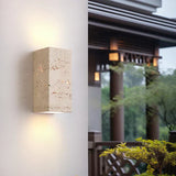 Perforated Stone Wall Light Fixture Detail