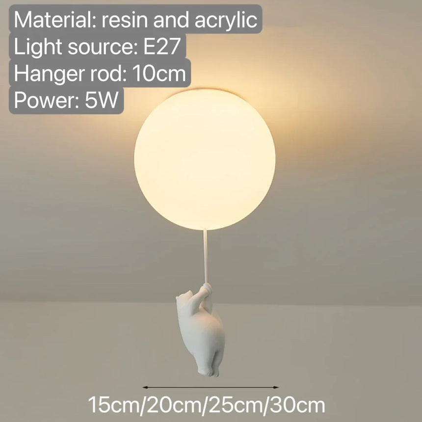 acrylic and resin ceiling light for playroom