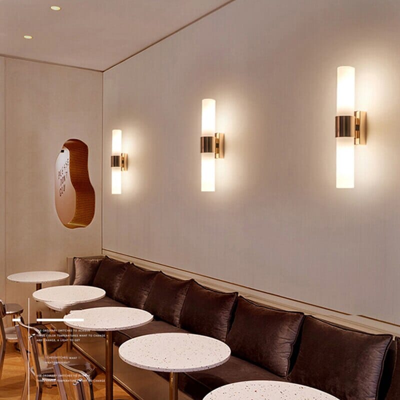Compact wall sconce for small spaces