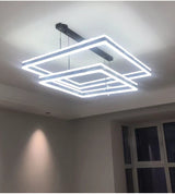 AstraLuxe LED Fixture – Dimmable Square Silhouette