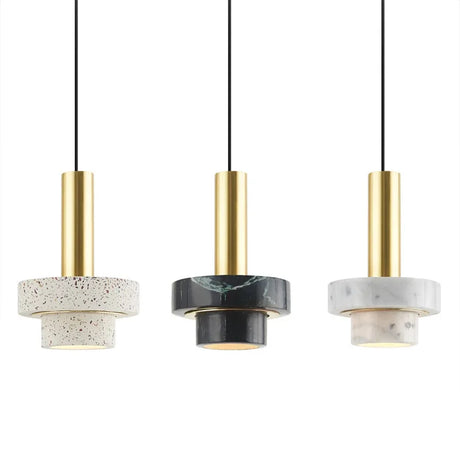 Rowen marble pendant light close-up texture view