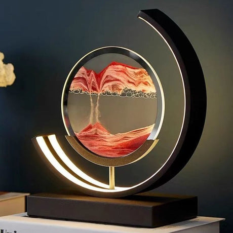 LumaAura moon-inspired LED desk lamp for living spaces