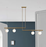 Brass and black finish pendant light for kitchen