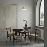 Stone pendant light side angle view