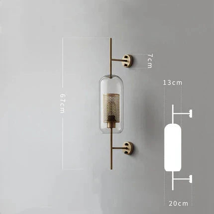 Wall lamp with contemporary silhouette for entryway decor