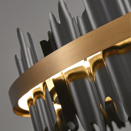 Steel Chandelier for Dining Space Centerpiece