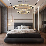 crystal chandelier ring design chrome finish for living room
