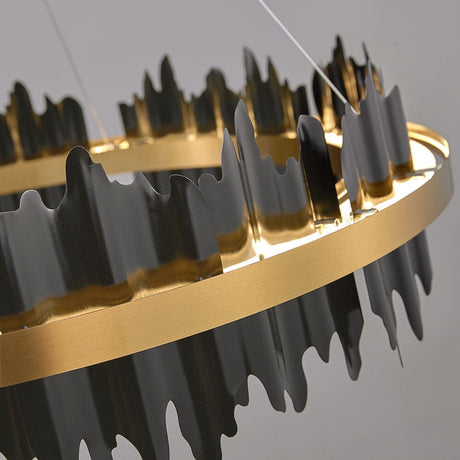 Circular Chandelier Dimmable Warm Cool Light Design